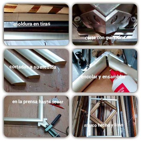 Proceso de #fabricación de un #marco #hechoamedida Cada uno es #especial y en muestro #taller aplicamos los #pasos y procedimientos de #corte y #ensamblado más adecuados para cada caso.#molduras #marcosamedida #barcelona #fortpienc #único #personal #artesanía #manual