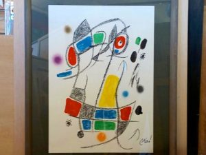 Miró: litografía enmarcada