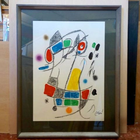 Litografía de Miró enmarcada en Esteve Enmarcadores
