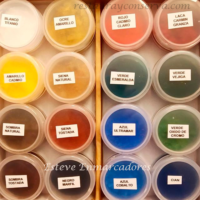 Pigmentos para restauración de pintura - Esteve Enmarcadores