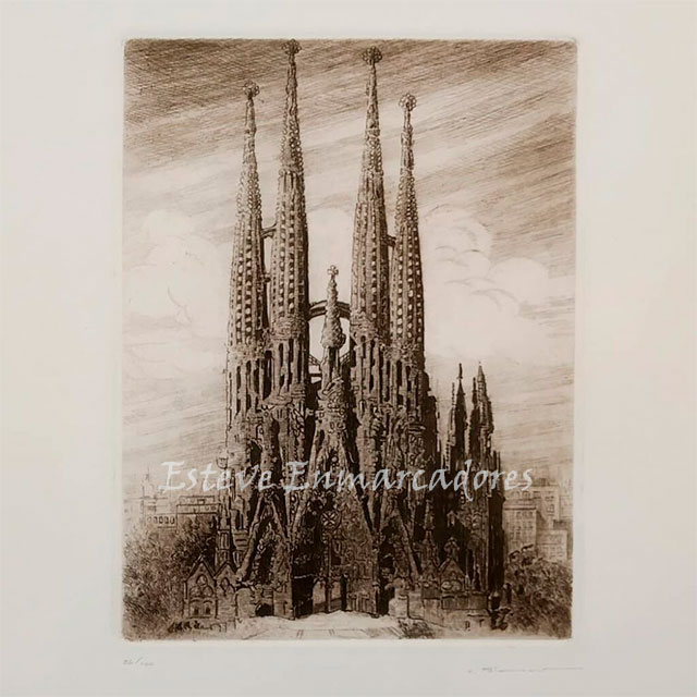 Grabado Sagrada Familia - Esteve Enmarcadores