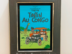 Tintín en el Congo Portada enmarcada